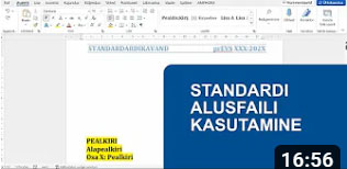 Standardi alusfaili kasutamise juhis